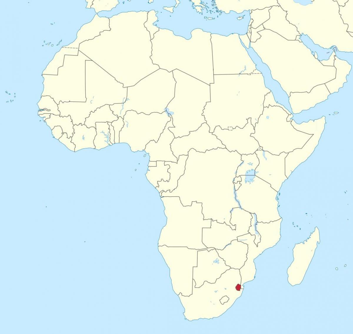의 지도 아프리카 스와질란드